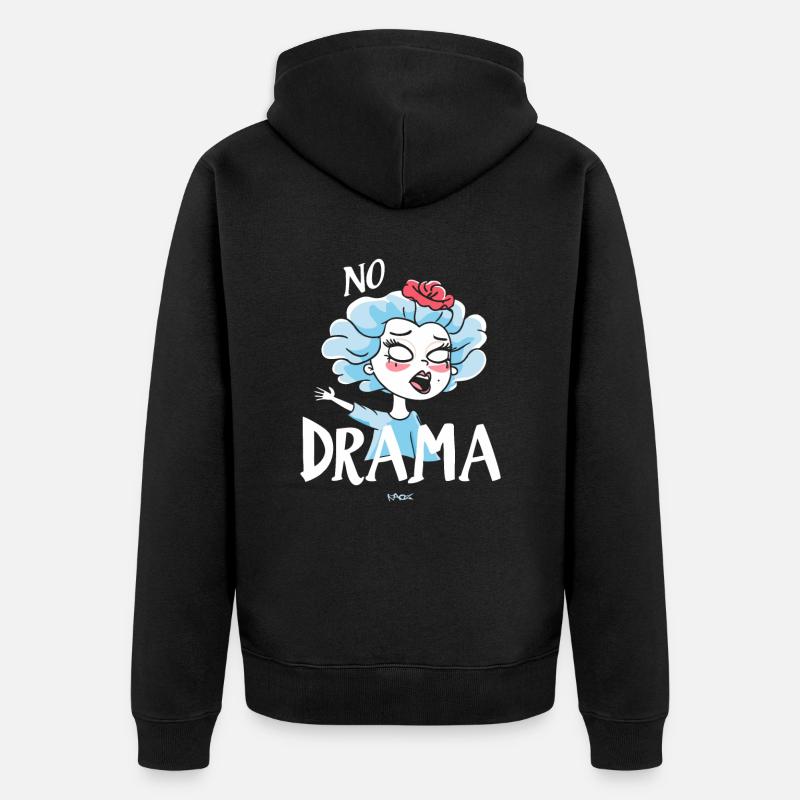 Reine sans drame - Veste à capuche bio Premium Unisexe - noir