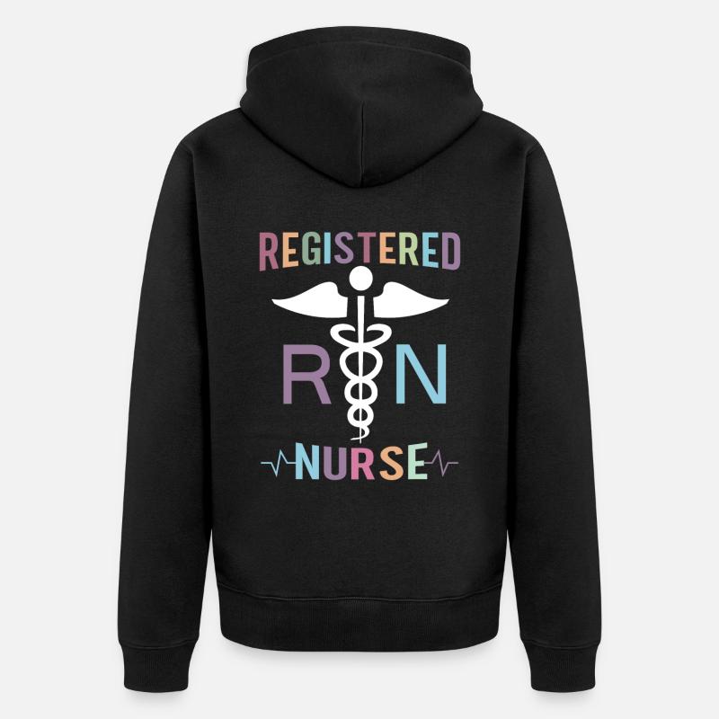 Infirmière autorisée Krankenschwester Nursing - Veste à capuche bio Premium Unisexe - noir