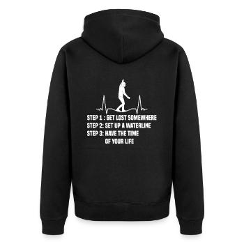 Slackline - Veste à capuche bio Premium Unisexe - noir - Dos - Nico (187cm)