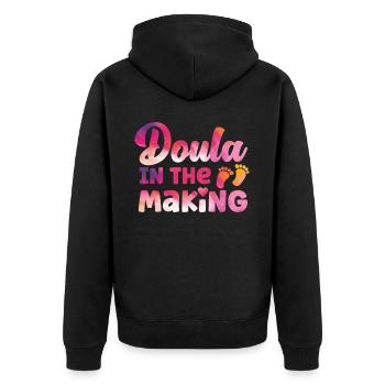 Doula Birth Worker Doula Dans Le - Veste à capuche bio Premium Unisexe - noir - Dos - Nico (187cm)