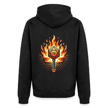 Role Playing Game RPG Master Video Game Gamer - Unisex Premium Organic Zip Hoodie - black - Back - Nico (187cm)