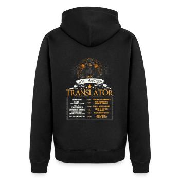 Role Playing Game RPG Master Video Game Gamer - Unisex Premium Organic Zip Hoodie - black - Back - Nico (187cm)