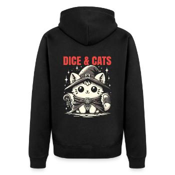 Role Playing Game RPG Master Video Game Gamer - Unisex Premium Organic Zip Hoodie - black - Back - Nico (187cm)