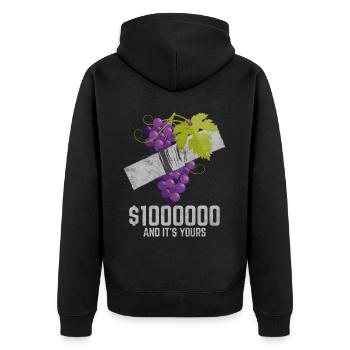 Duct Tape Currant Fruit Lover Funny Quote - Unisex Premium Organic Zip Hoodie - black - Back - Nico (187cm)