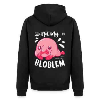 Drôle de poisson-mouche créature marine - Veste à capuche bio Premium Unisexe - noir - Dos - Nico (187cm)