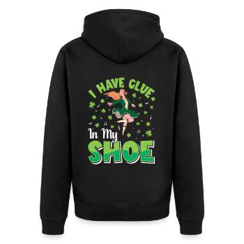 Irischer Tanz Irisches Tanzen - Unisex Premium Bio Zip Hoodie - Schwarz - Hinten - Nico (187cm)