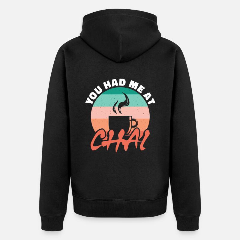 Tu m’as eu au chai - Veste à capuche bio Premium Unisexe - noir