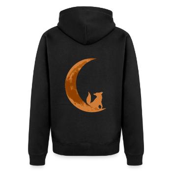 Cadeaux amusants pour les amoureux du renard - Veste à capuche bio Premium Unisexe - noir - Dos - Nico (187cm)