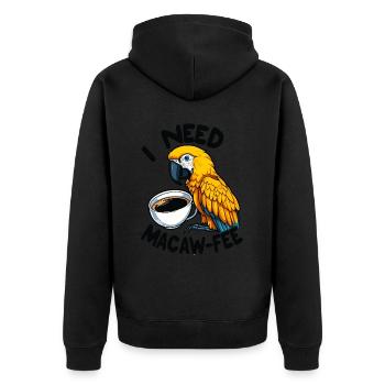 Café Goldara - Veste à capuche bio Premium Unisexe - noir - Dos - Nico (187cm)