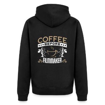 Cinéaste Café Avant Réalisateur Amateur de café - Veste à capuche bio Premium Unisexe - noir - Dos - Nico (187cm)