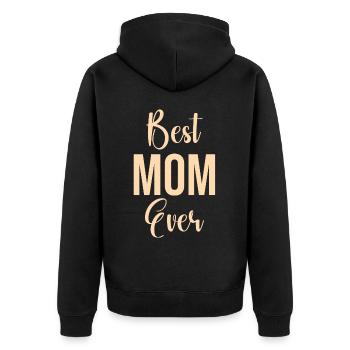 Maman cadeau fête des mères anniversaire maman - Veste à capuche bio Premium Unisexe - noir - Dos - Nico (187cm)