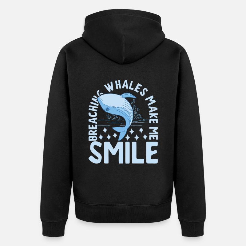Baleines Baleine - Veste à capuche bio Premium Unisexe - noir