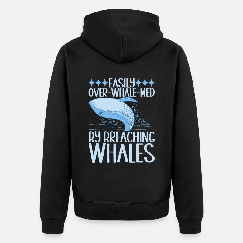 Baleines Baleine - Veste à capuche bio Premium Unisexe - noir