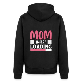 I went from mom to mom to be great - Unisex Premium Organic Zip Hoodie - black - Back - Nico (187cm)