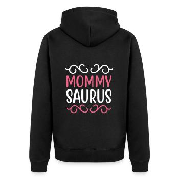 I went from mom to mom to be great - Unisex Premium Organic Zip Hoodie - black - Back - Nico (187cm)