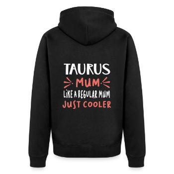 I went from mom to mom to be great - Unisex Premium Organic Zip Hoodie - black - Back - Nico (187cm)