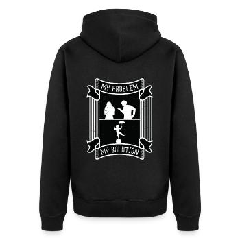 Circus Clown My Problem My Pictogram Mom Clowning - Unisex Premium Organic Zip Hoodie - black - Back - Nico (187cm)