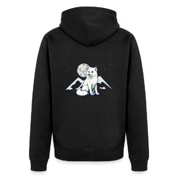 Cadeaux amusants pour les amoureux du renard - Veste à capuche bio Premium Unisexe - noir - Dos - Nico (187cm)