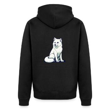 Cadeaux amusants pour les amoureux du renard - Veste à capuche bio Premium Unisexe - noir - Dos - Nico (187cm)