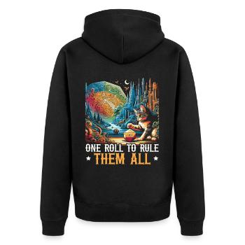 Role Playing Game RPG Master Video Game Gamer - Unisex Premium Organic Zip Hoodie - black - Back - Nico (187cm)