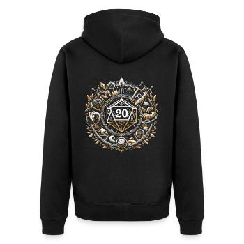 Jeu de rôle RPG Maître du jeu vidéo Gamer - Veste à capuche bio Premium Unisexe - noir - Dos - Nico (187cm)