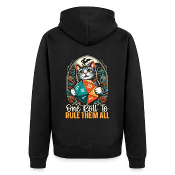 Role Playing Game RPG Master Video Game Gamer - Unisex Premium Organic Zip Hoodie - black - Back - Nico (187cm)