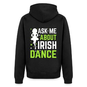 Danse irlandaise Danse irlandaise - Veste à capuche bio Premium Unisexe - noir - Dos - Nico (187cm)