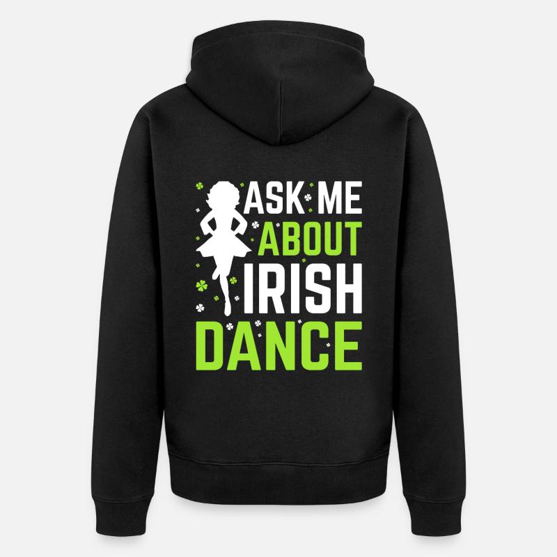 Danse irlandaise Danse irlandaise - Veste à capuche bio Premium Unisexe - noir