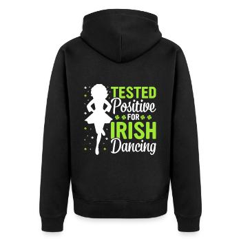 Danse irlandaise Danse irlandaise - Veste à capuche bio Premium Unisexe - noir - Dos - Nico (187cm)