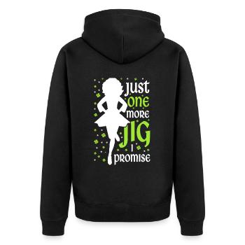 Irischer Tanz Irisches Tanzen - Unisex Premium Bio Zip Hoodie - Schwarz - Hinten - Nico (187cm)