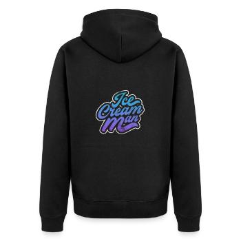 Ice cream - Unisex Premium Organic Zip Hoodie - black - Back - Nico (187cm)