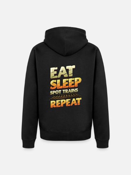 Trainspotting Train Lovers Trains - Unisex Premium Organic Zip Hoodie - black