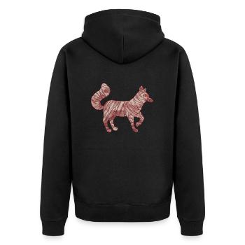 Fox Lover Spooky Fox Halloween Gift - Unisex Premium Organic Zip Hoodie - black - Back - Nico (187cm)