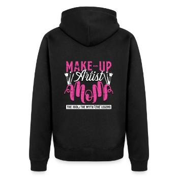 Make-Up Artist Mom The Idol The Myth Brow Artist - Unisex Premium Organic Zip Hoodie - black - Back - Nico (187cm)