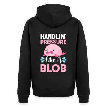 Drôle de poisson-mouche créature marine - Veste à capuche bio Premium Unisexe - noir - Dos - Nico (187cm)