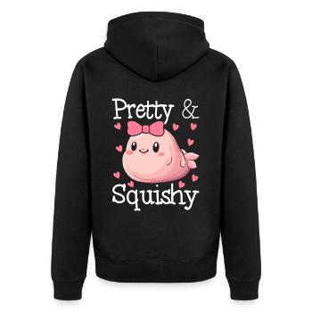 Drôle de poisson-mouche créature marine - Veste à capuche bio Premium Unisexe - noir - Dos - Nico (187cm)