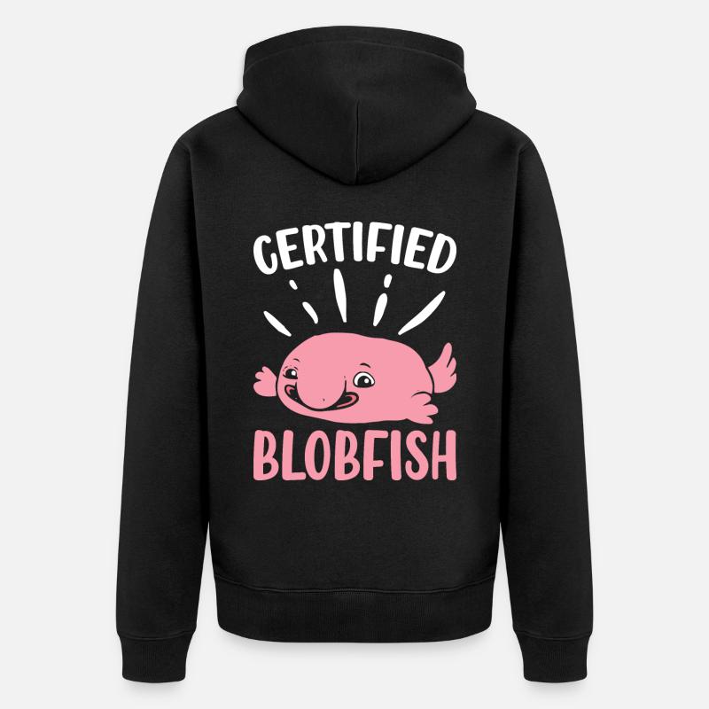 Drôle de créature marine - Veste à capuche bio Premium Unisexe - noir