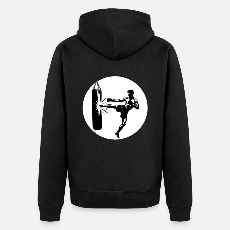 Kickboxing Kickboxer Acolyte - Veste à capuche bio Premium Unisexe - noir