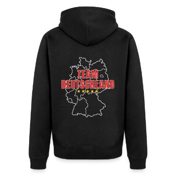 Team Germany Germany 2024 Flag Football - Unisex Premium Organic Zip Hoodie - black - Back - Nico (187cm)