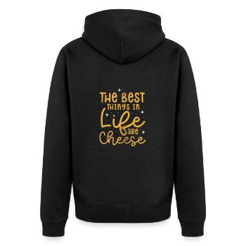 Fromage - Veste à capuche bio Premium Unisexe - noir - Dos - Nico (187cm)