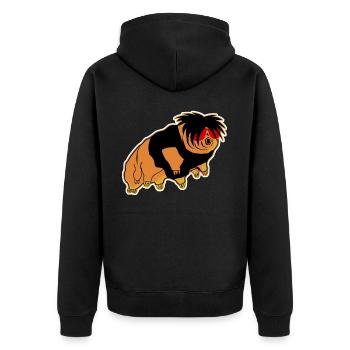 Goth Tardigrade Gothic - Unisex Premium Bio Zip Hoodie - Schwarz - Hinten - Nico (187cm)