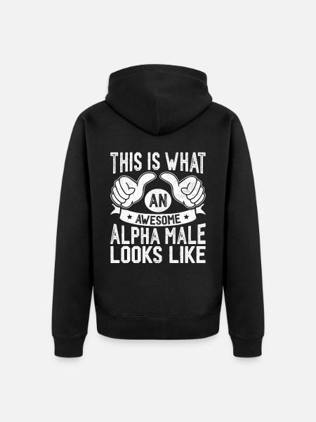 Funny Men - Unisex Premium Organic Zip Hoodie - black