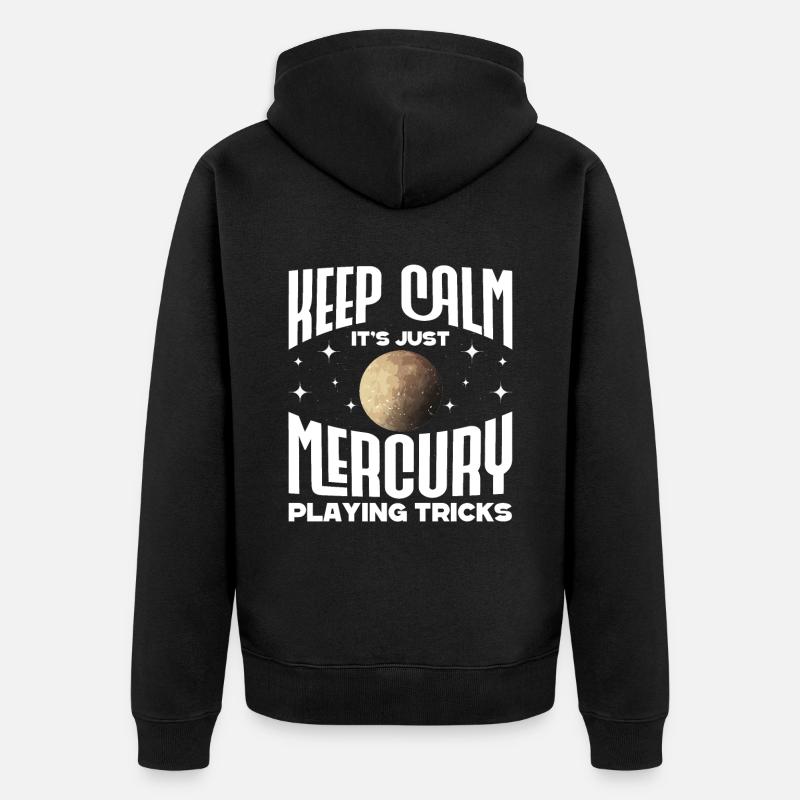 Planètes rétrogrades Mercure rétrograde - Veste à capuche bio Premium Unisexe - noir