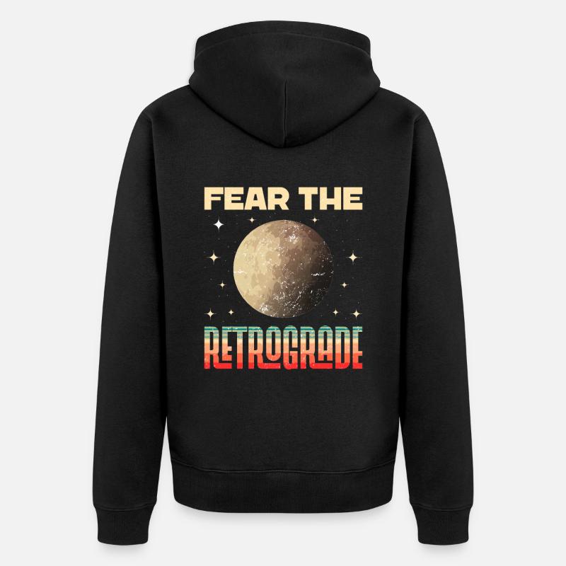Planètes rétrogrades Mercure rétrograde - Veste à capuche bio Premium Unisexe - noir