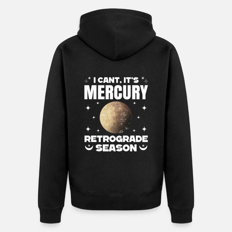 Planètes rétrogrades Mercure rétrograde - Veste à capuche bio Premium Unisexe - noir