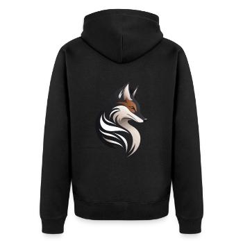 Cadeaux esthétiques pour les amoureux du renard - Veste à capuche bio Premium Unisexe - noir - Dos - Nico (187cm)