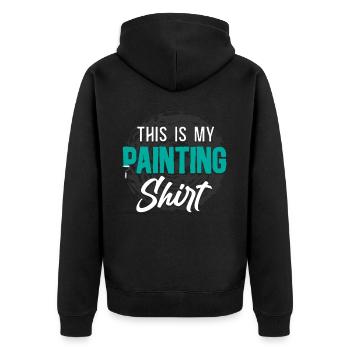 House Painter Decorator This Is My - Unisex Premium Bio Zip Hoodie - Schwarz - Hinten - Nico (187cm)