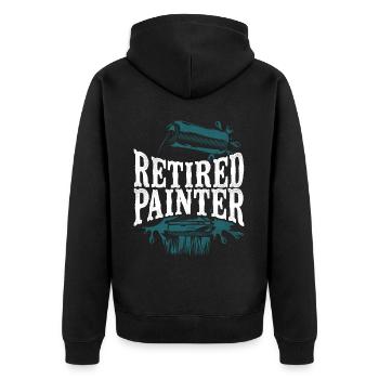 House Painter Decorator Retirement - Unisex Premium Organic Zip Hoodie - black - Back - Nico (187cm)