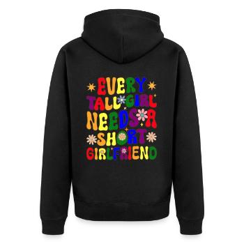 Filles lesbiennes LGBTQ - Veste à capuche bio Premium Unisexe - noir - Dos - Nico (187cm)