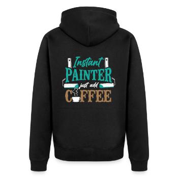 House Painter Decorator Coffee - Unisex Premium Organic Zip Hoodie - black - Back - Nico (187cm)